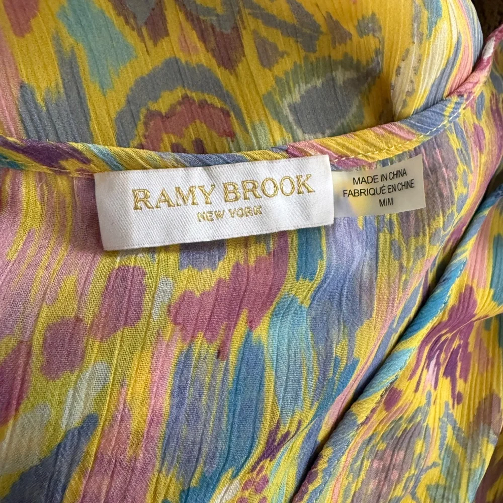 RAMY BROOK Evie Plunging Print Top M